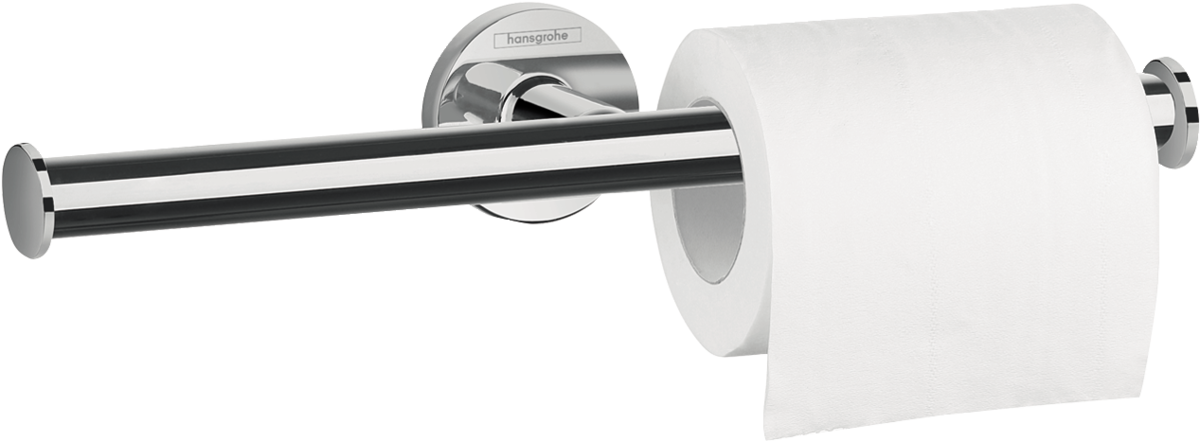 Hansgrohe Logis Universal chrome spare toilet roll holder with sleek, compact design and durable build