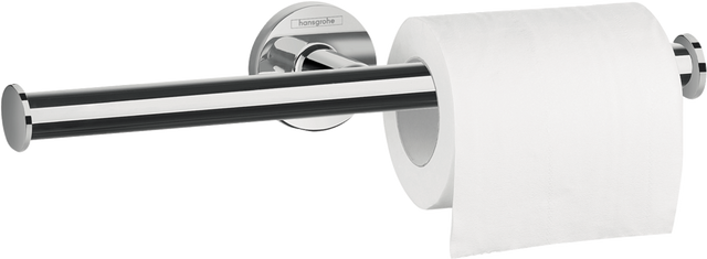 Hansgrohe Logis Universal chrome spare toilet roll holder with sleek, compact design and durable build