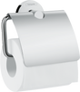 Hansgrohe Logis Universal Toilet Roll Holder with chrome finish and protective cover for hygiene and durability
