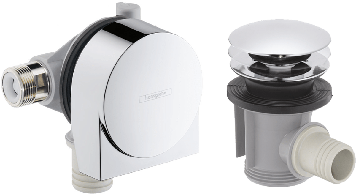 Hansgrohe Exafill Exafill Bathtub Filler And Push Open Waste Set - Chrome - 58129003 - TAP 'N' SHOWER