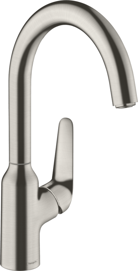 Hansgrohe Focus M42 Single Lever Kitchen Mixer 220 Single Spray Mode - Stainless Steel - 71802800 - TAP 'N' SHOWER