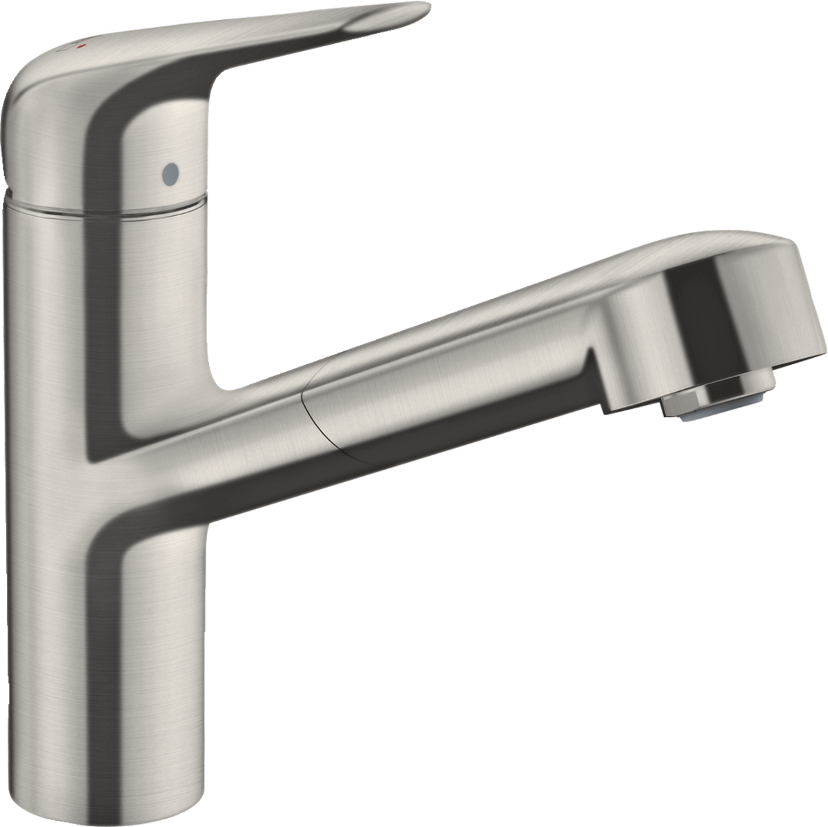 Hansgrohe Focus M42 Single Lever Kitchen Mixer 150 With Pull - out Spout Single Spray Mode - Stainless Steel - 71814800 - TAP 'N' SHOWER