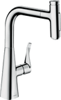 Hansgrohe Metris Select M71 Single Lever Kitchen Mixer With Pull - out Spray - Chrome - 73822000 - TAP 'N' SHOWER