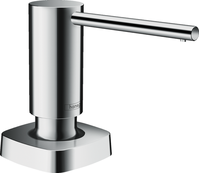 Hansgrohe A71 Soap Dispenser chrome finish sleek modern metal bathroom accessory