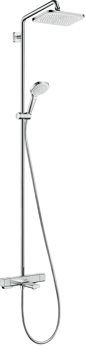 Hansgrohe Croma E Showerpipe 280 1jet With Bath Thermostat - Chrome - 27687000 - TAP 'N' SHOWER