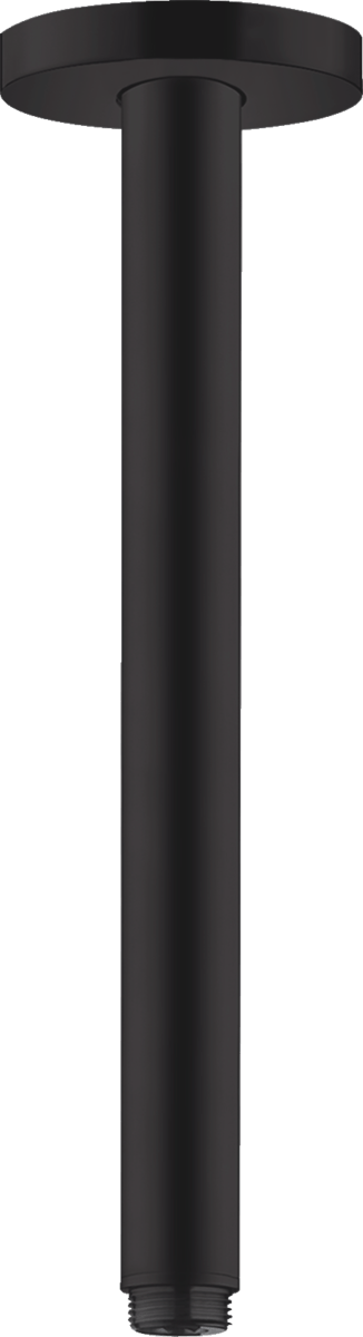 Hansgrohe Ceiling Connector S 300mm - Matt Black - 27389670 - TAP 'N' SHOWER
