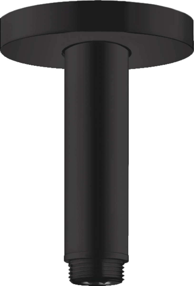 Hansgrohe Ceiling Connector S 100 mm - Matt Black - 27393670 - TAP 'N' SHOWER