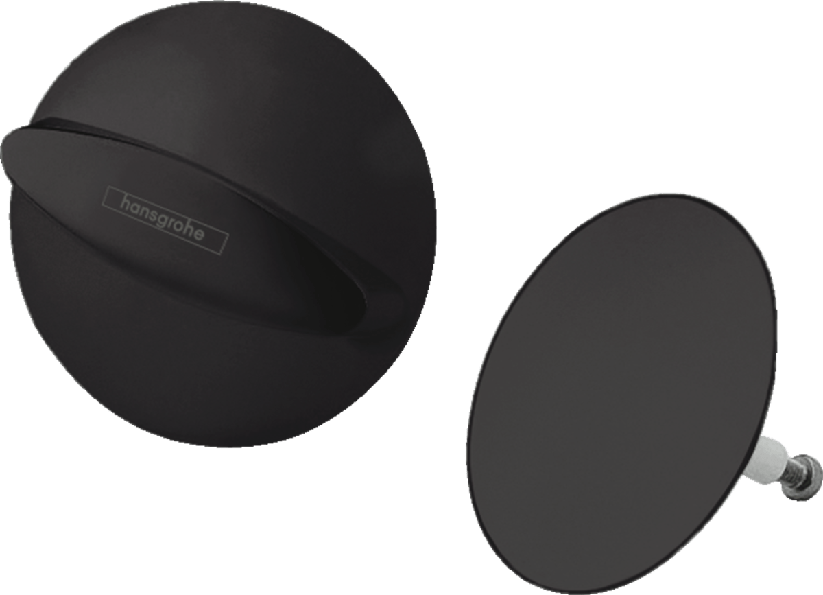 Hansgrohe Flexaplus Finish Set Waste And Overflow Set - Matt Black - 58185670 - TAP 'N' SHOWER