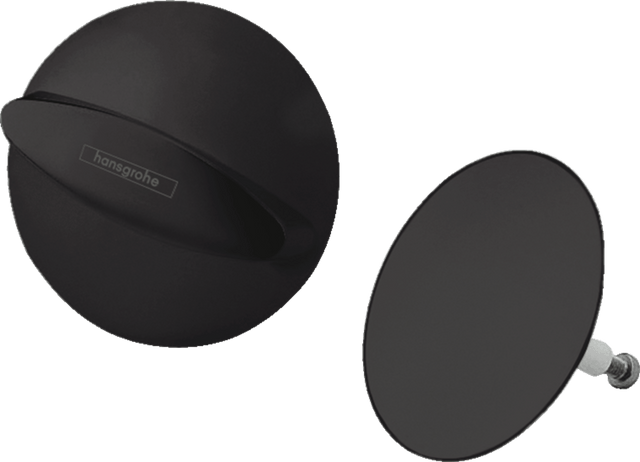 Hansgrohe Flexaplus Finish Set Waste And Overflow Set - Matt Black - 58185670 - TAP 'N' SHOWER