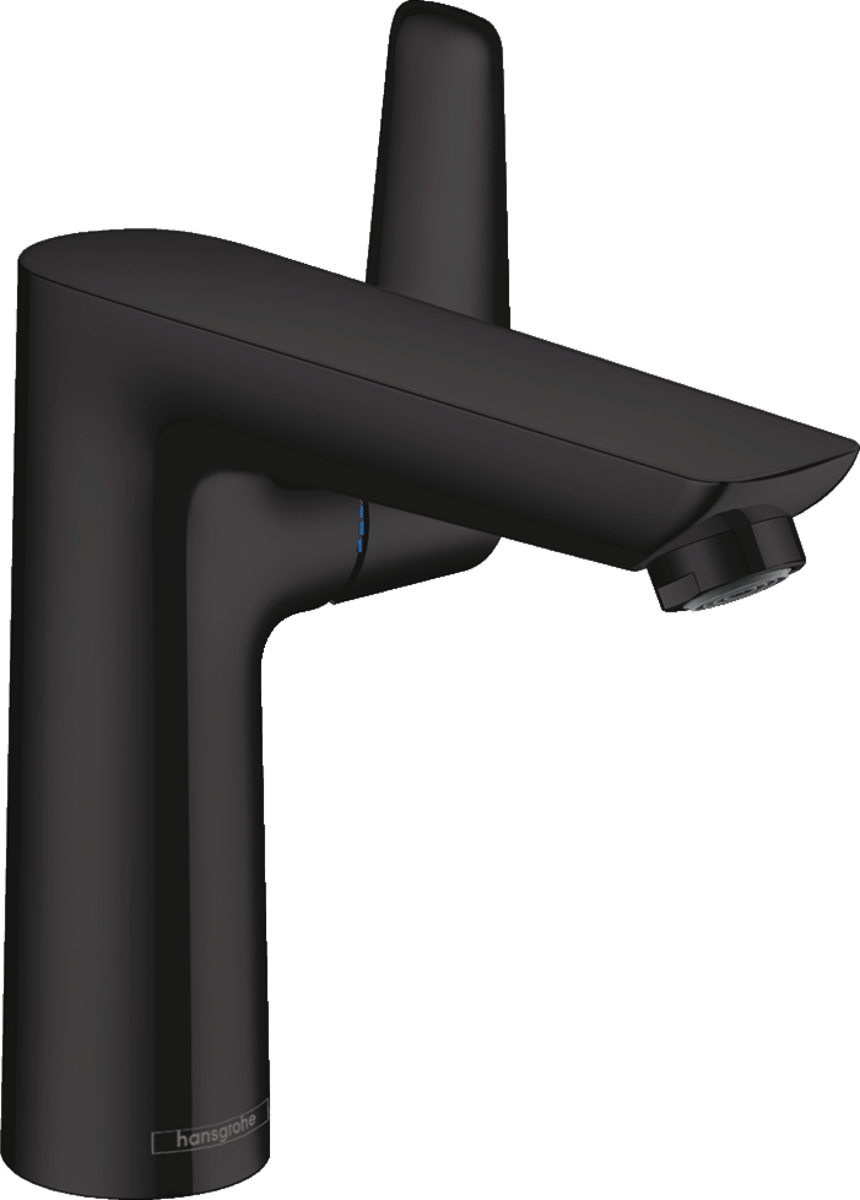 Hansgrohe Talis E Single Lever Basin Mixer 150 with Pop - up Waste - Matt Black - 71754670 - TAP 'N' SHOWER
