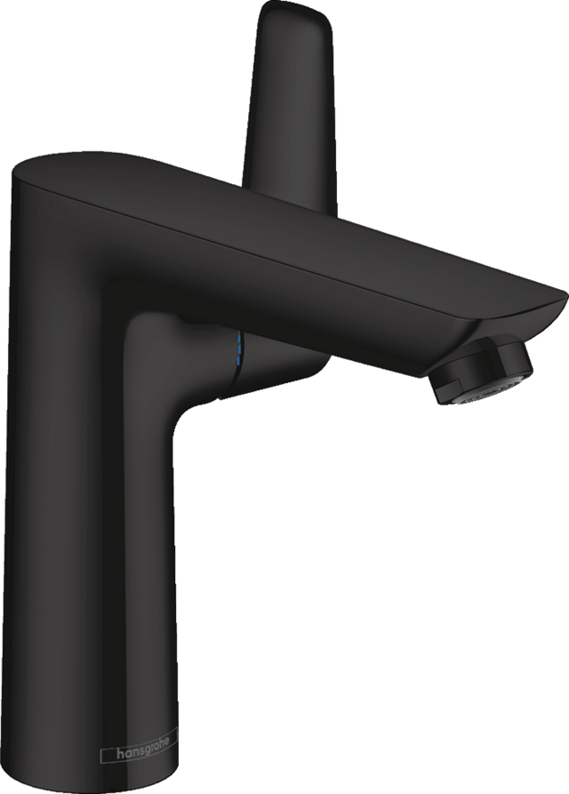 Hansgrohe Talis E Single Lever Basin Mixer 150 with Pop - up Waste - Matt Black - 71754670 - TAP 'N' SHOWER
