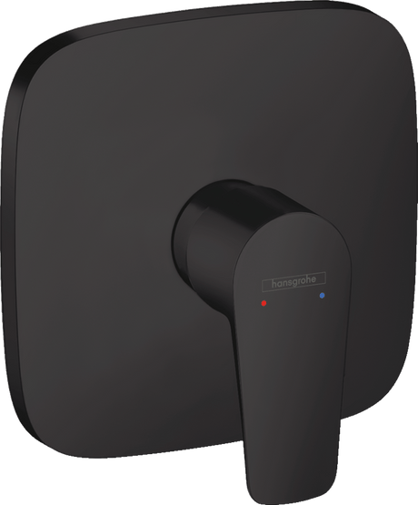 Hansgrohe Talis E Single Lever Manual Shower Mixer Soft Cube For Concealed Installation - Matt Black - 71765670 - TAP 'N' SHOWER