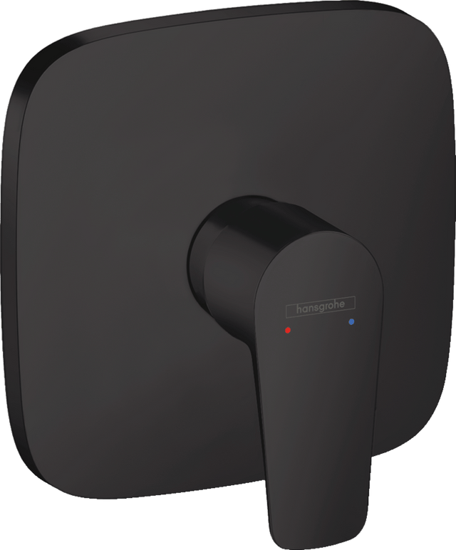 Hansgrohe Talis E Single Lever Manual Shower Mixer Soft Cube For Concealed Installation - Matt Black - 71765670 - TAP 'N' SHOWER