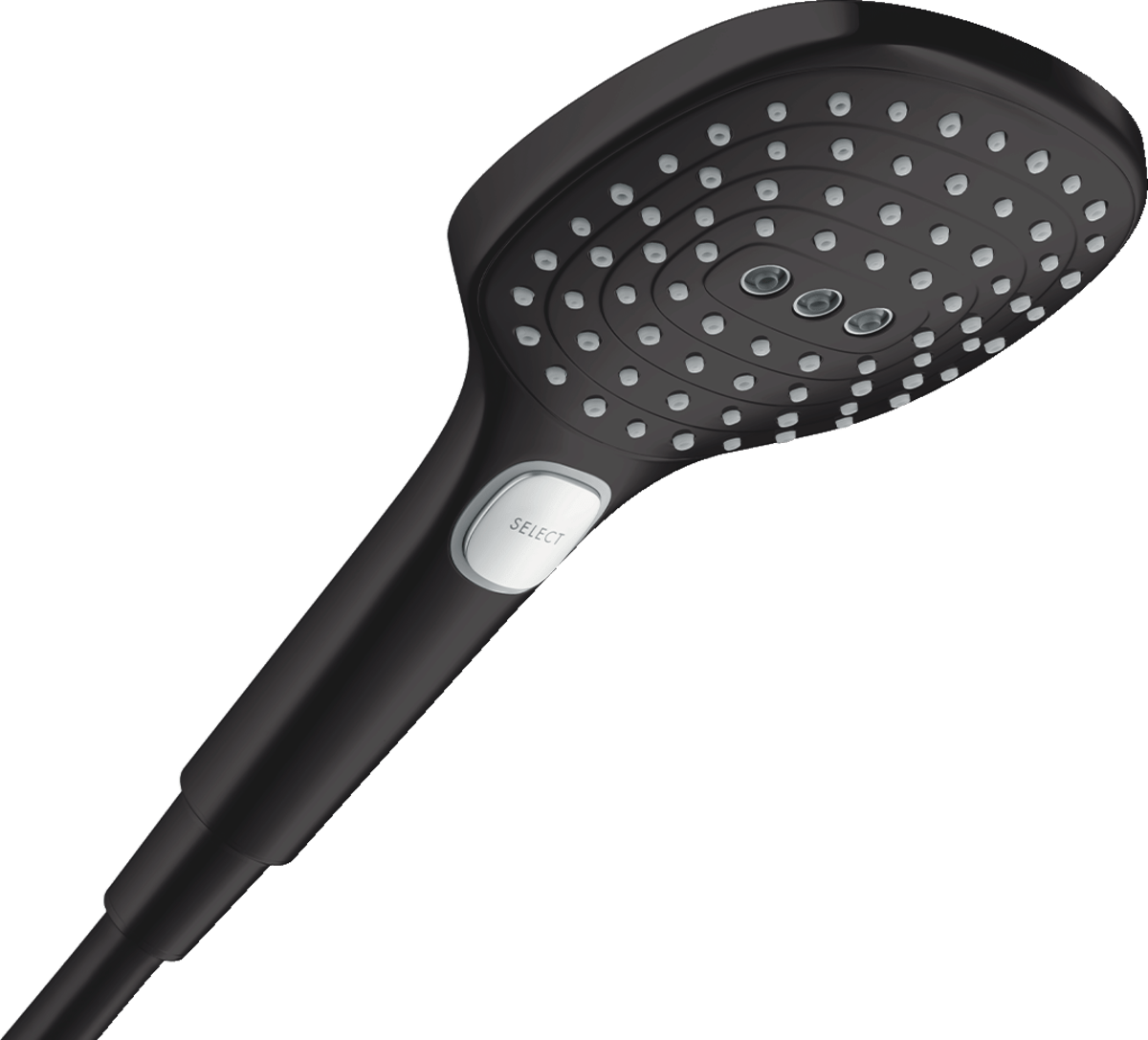 Hansgrohe Raindance Select E Hand Shower 120 3jet - Matt Black - 26520670 - TAP 'N' SHOWER