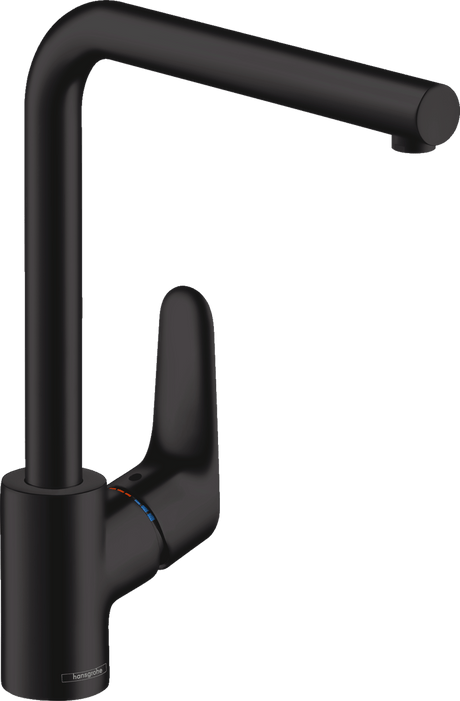 Hansgrohe Focus M41 Single Lever Kitchen Mixer 280 Single Spray Mode - Matt Black - 31817670 - TAP 'N' SHOWER