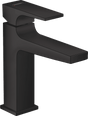 Hansgrohe Metropol Single Lever Basin Mixer 110 with Lever Handle and Push - open Waste - Matt Black - 32507670 - TAP 'N' SHOWER