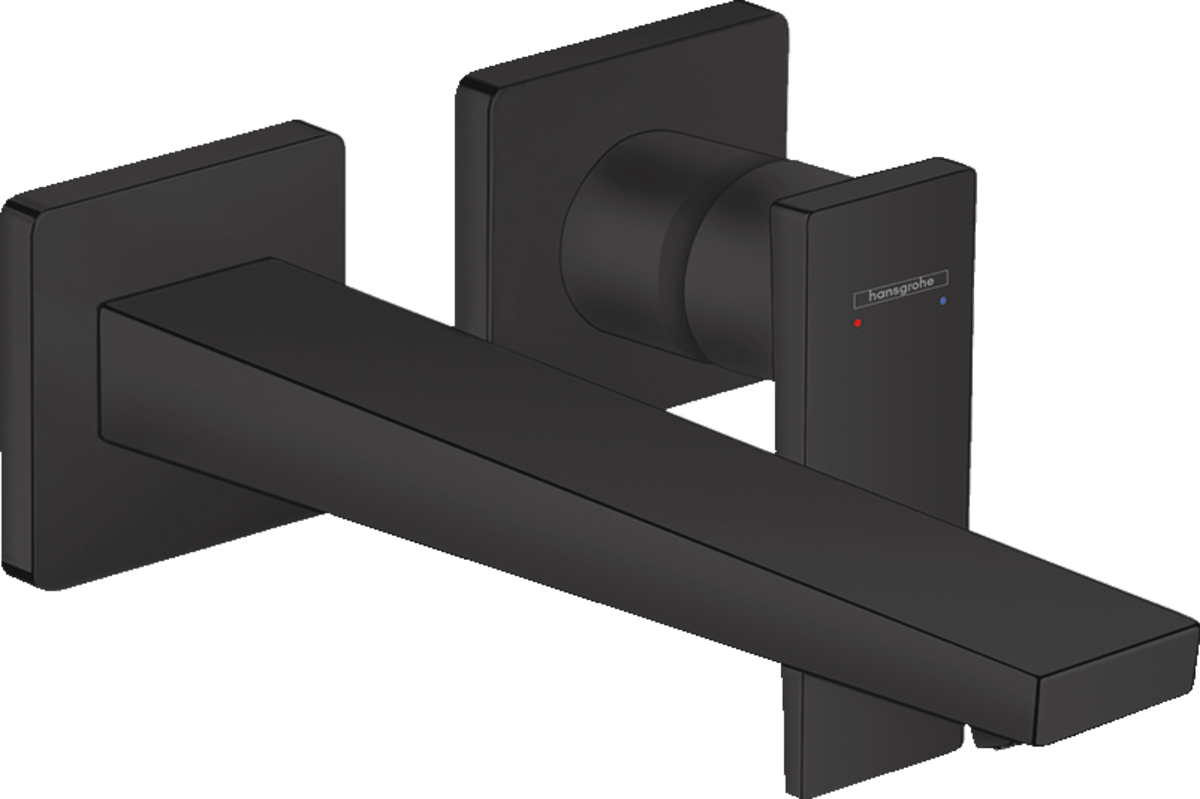 Hansgrohe Metropol Single Lever Basin Mixer with Lever Handle For Concealed Installation with Spout 225mm - Matt Black - 32526670 - TAP 'N' SHOWER