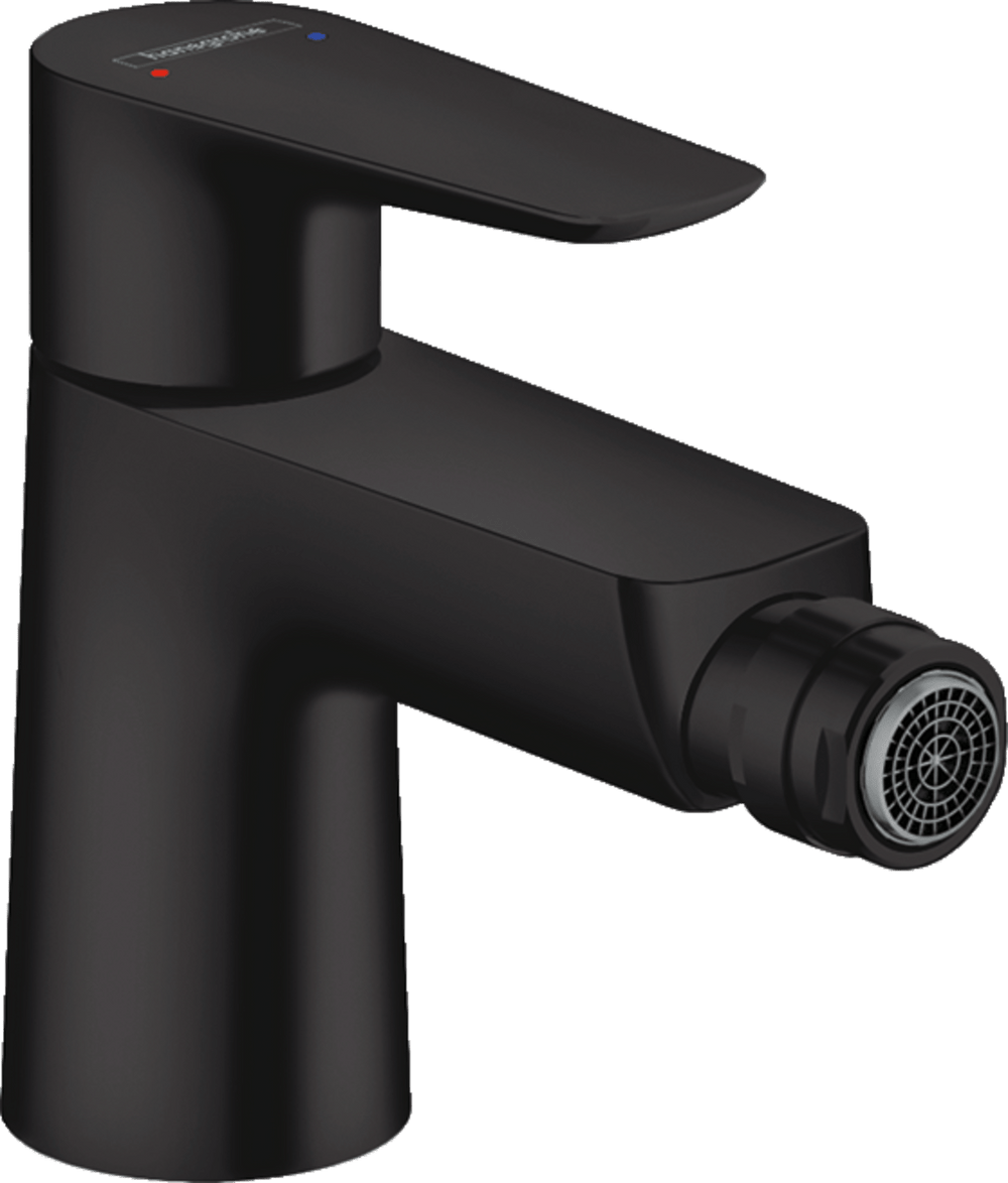 Hansgrohe Talis E Single Lever Bidet Mixer With Pop - Up Waste - Matt Black - 71720670 - TAP 'N' SHOWER