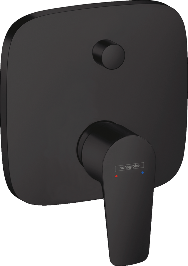 Hansgrohe Talis E Single Lever Manual Bath Mixer For Concealed Installation with Integrated Backflow Prevention - Matt Black - 71474670 - TAP 'N' SHOWER