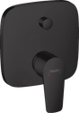 Hansgrohe Talis E Single Lever Manual Bath Mixer For Concealed Installation with Integrated Backflow Prevention - Matt Black - 71474670 - TAP 'N' SHOWER