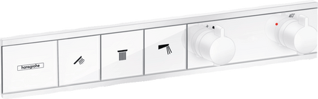 Hansgrohe Rainselect Thermostat For Concealed Installation For 3 Functions - Matt White - 15381700 - TAP 'N' SHOWER
