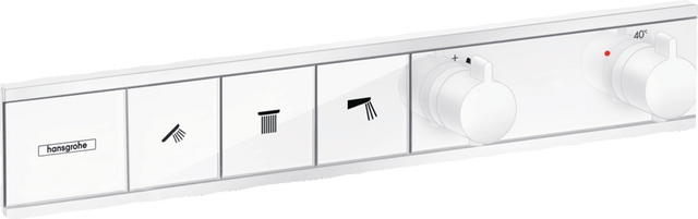 Hansgrohe Rainselect Thermostat For Concealed Installation For 3 Functions - Matt White - 15381700 - TAP 'N' SHOWER