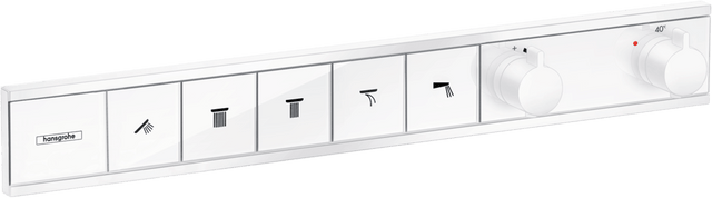 Hansgrohe Rainselect Thermostat For Concealed Installation For 5 Functions - Matt White - 15384700 - TAP 'N' SHOWER