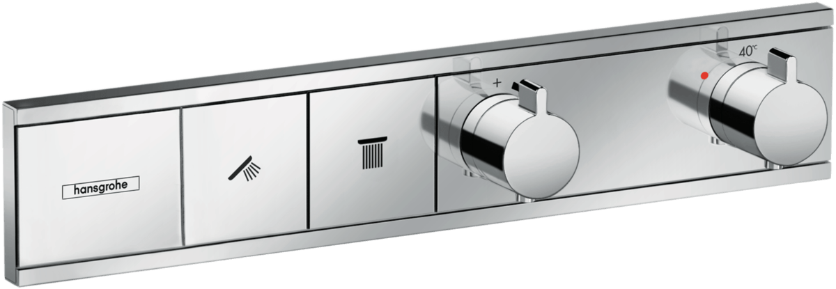 Hansgrohe RainSelect Thermostat For Concealed Installation For 2 Functions - Chrome - 15380000 - TAP 'N' SHOWER