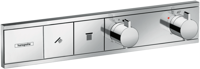 Hansgrohe RainSelect Thermostat For Concealed Installation For 2 Functions - Chrome - 15380000 - TAP 'N' SHOWER
