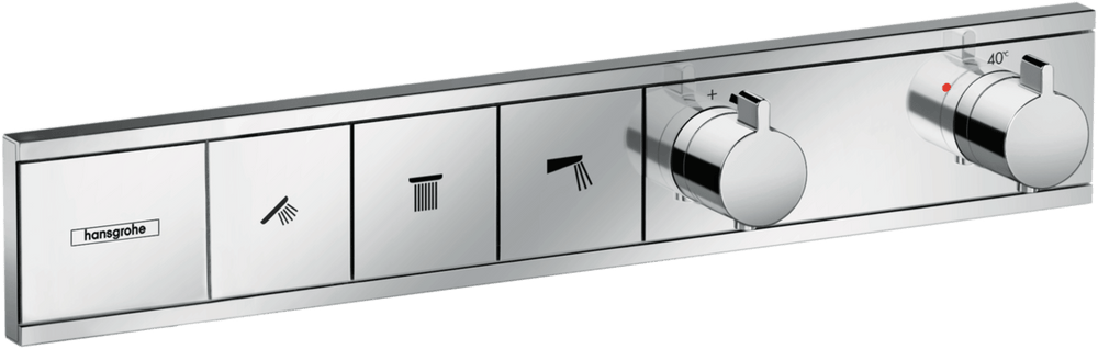 Hansgrohe Rainselect Thermostat For Concealed Installation For 3 Functions - Chrome - 15381000 - TAP 'N' SHOWER