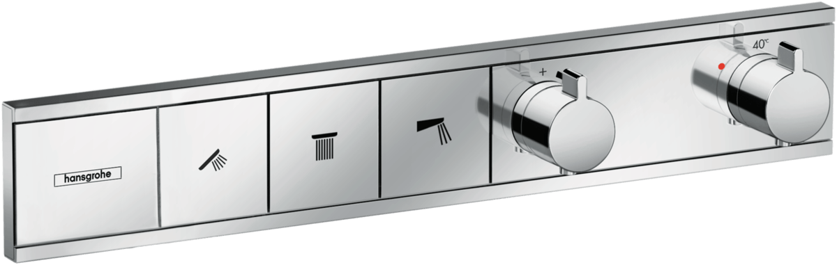 Hansgrohe Rainselect Thermostat For Concealed Installation For 3 Functions - Chrome - 15381000 - TAP 'N' SHOWER