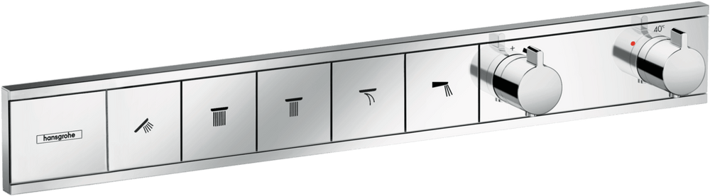 Hansgrohe Rainselect Thermostat For Concealed Installation For 5 Functions - Chrome - 15384000 - TAP 'N' SHOWER