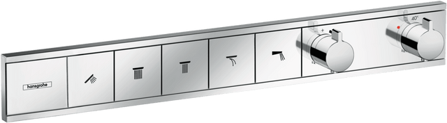 Hansgrohe Rainselect Thermostat For Concealed Installation For 5 Functions - Chrome - 15384000 - TAP 'N' SHOWER