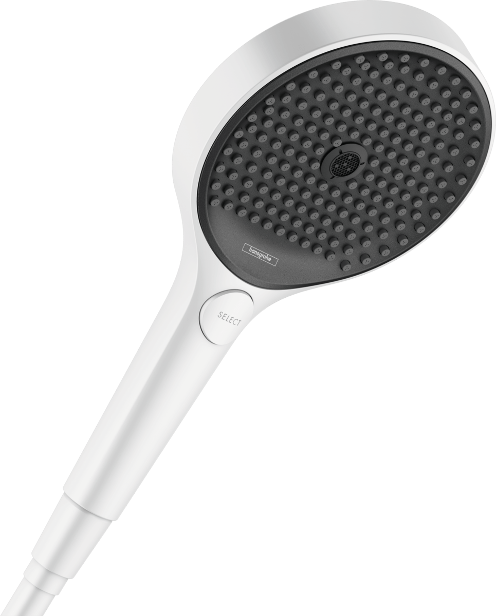 Hansgrohe Rainfinity Hand Shower 130 3jet EcoSmart 9 l/min - Matt White - 26865700 - TAP 'N' SHOWER