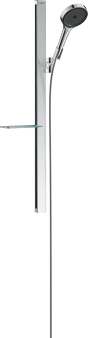 Hansgrohe Rainfinity Shower Set 130 3jet With Shower Bar 90 Cm And Shelf - Chrome - 27671000 - TAP 'N' SHOWER