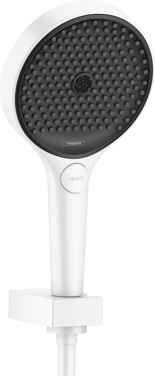 Hansgrohe Rainfinity Shower Holder Set 130 3jet With Shower Hose 1250mm - Matt White - 26852700 - TAP 'N' SHOWER