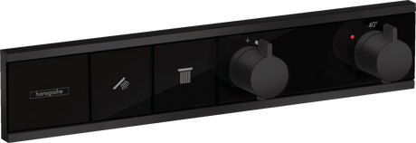 Hansgrohe RainSelect Thermostat For Concealed Installation For 2 Functions - Matt Black - 15380670 - TAP 'N' SHOWER