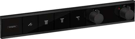 Hansgrohe Rainselect Thermostat For Concealed Installation For 4 Functions - Matt Black - 15382670 - TAP 'N' SHOWER