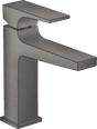 Hansgrohe Metropol Single Lever Basin Mixer 110 with Lever Handle and Push - open Waste - Brushed Black Chrome - 32507340 - TAP 'N' SHOWER