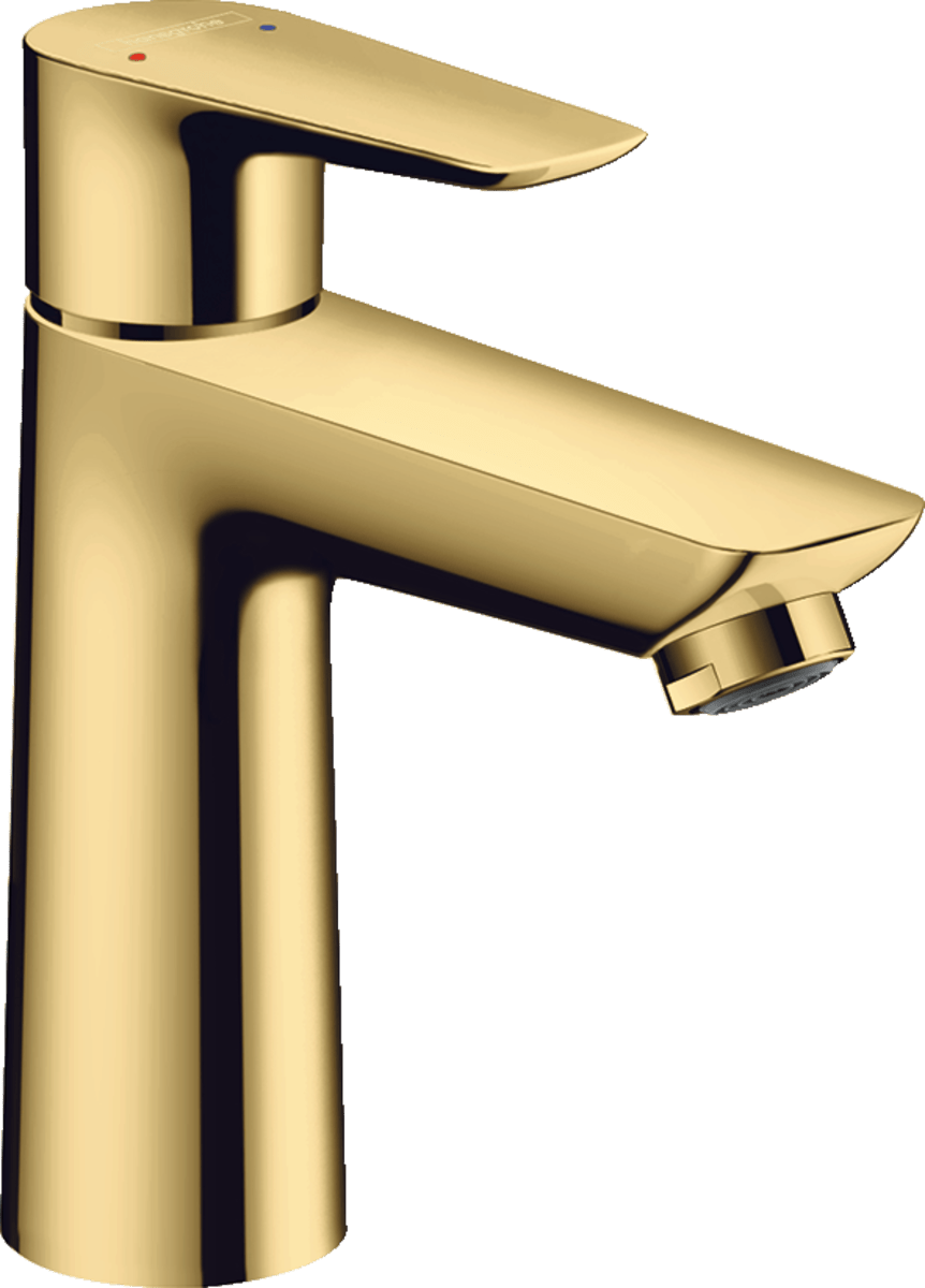 Hansgrohe Talis E Single Lever Basin Mixer 110 Without Waste - Polished Gold - optic - 71712990 - TAP 'N' SHOWER