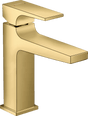Hansgrohe Metropol Single Lever Basin Mixer 110 with Lever Handle and Push - open Waste - Polished Gold Optic - 32507990 - TAP 'N' SHOWER