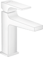 Hansgrohe Metropol Single Lever Basin Mixer 110 with Lever Handle and Push - open Waste - Matt White - 32507700 - TAP 'N' SHOWER