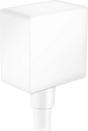 Hansgrohe Fixfit Wall Outlet Square - Matt White - 25036700 - TAP 'N' SHOWER