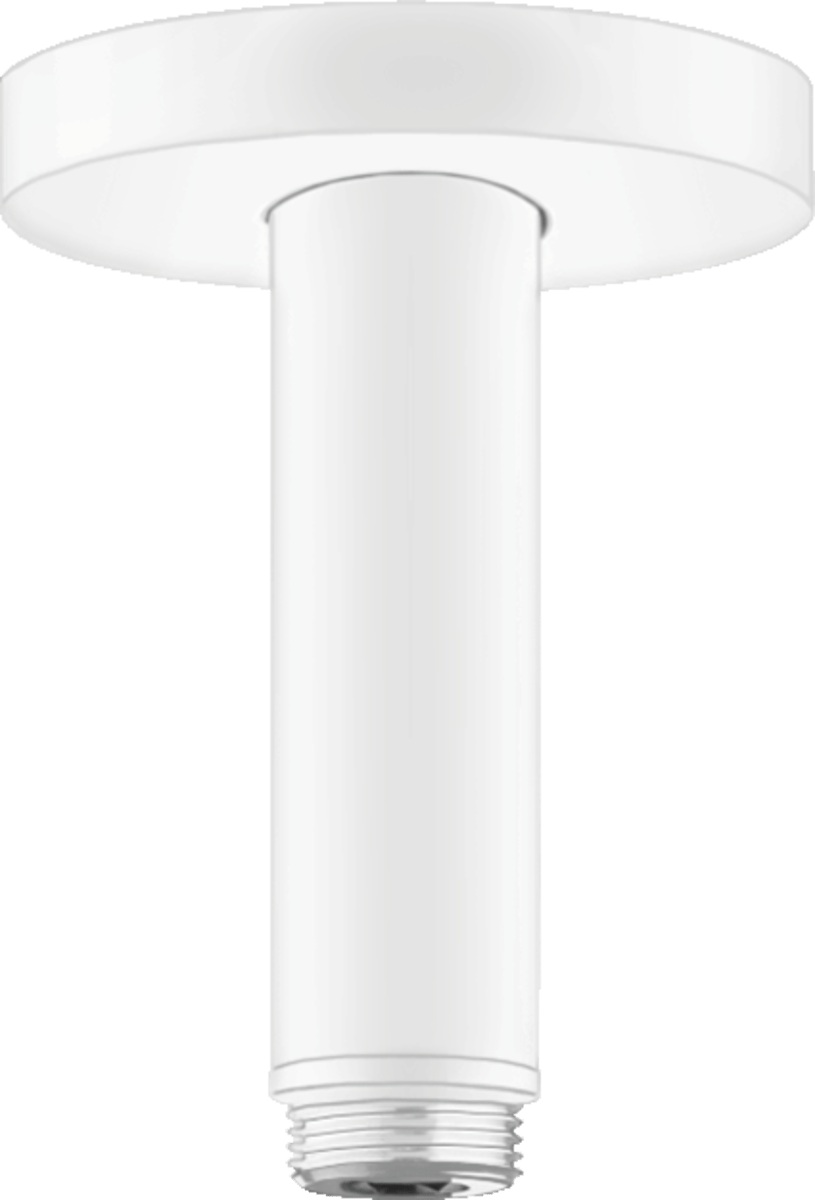 Hansgrohe Ceiling Connector S 100 mm - Matt White - 27393700 - TAP 'N' SHOWER