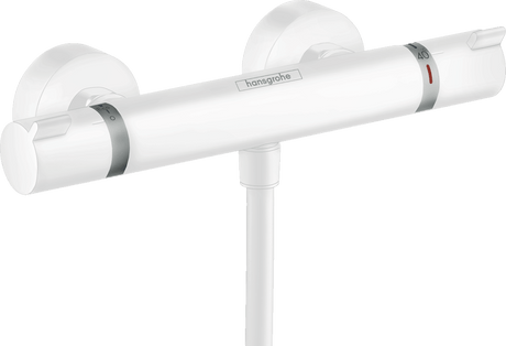 Hansgrohe Ecostat Thermostatic Shower Mixer Comfort For Exposed Installation - Matt White - 13116700 - TAP 'N' SHOWER