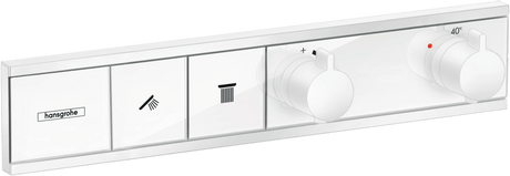 Hansgrohe RainSelect Thermostat For Concealed Installation For 2 Functions - Matt White - 15380700 - TAP 'N' SHOWER