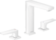 Hansgrohe Metropol 3 - hole Basin Mixer 160 with Lever Handles and Push - open Waste - Matt White - 32515700 - TAP 'N' SHOWER
