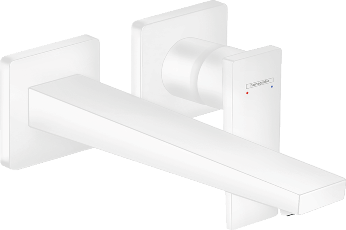 Hansgrohe Metropol Single Lever Basin Mixer with Lever Handle For Concealed Installation with Spout 225mm - Matt White - 32526700 - TAP 'N' SHOWER
