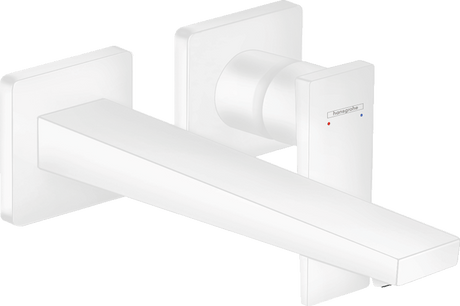 Hansgrohe Metropol Single Lever Basin Mixer with Lever Handle For Concealed Installation with Spout 225mm - Matt White - 32526700 - TAP 'N' SHOWER
