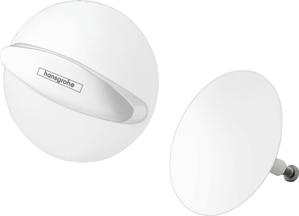 Hansgrohe Flexaplus Finish Set Waste And Overflow Set - Matt White - 58185700 - TAP 'N' SHOWER